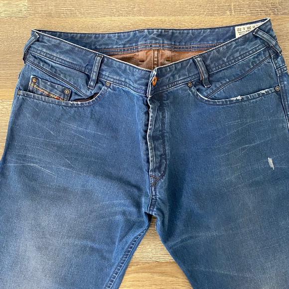 Diesel Jeans Men’s Size 38 x 32 Blue IAKOP Regular Slim Tapered WASH0811K - Picture 5 of 16